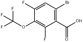 6-Bromo-2,4-difluoro-3-(trifluoromethoxy)benzoic acid Structure