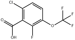 6-Chloro-2-fluoro-3-(trifluoromethoxy)benzoic acid Structure