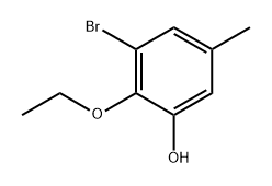 3-bromo-2-ethoxy-5-methylphenol Structure