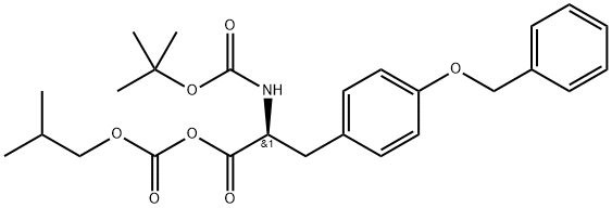 (S)-3-(4-(benzyloxy)phenyl)-2-((tert-butoxycarbonyl)amino)propanoic (isobutyl carbonic) anhydride(WXG00286) Structure