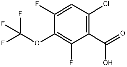 6-Chloro-2,4-difluoro-3-(trifluoromethoxy)benzoic acid Structure