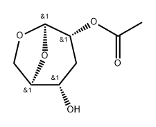 .베타.-D-리보-헥소피라노스,1,6-안히드로-3-데옥시-,2-아세테이트 구조식 이미지
