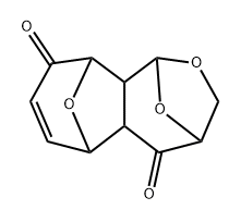 1,4:6,10-Diepoxy-1H-cycloheptcoxepin-5,9-dione, 3,4,5a,6,10,10a-hexahydro-, 1R-(1.alpha.,4.alpha.,5a.beta.,6.alpha.,10.alpha.,10a.beta.)- Structure