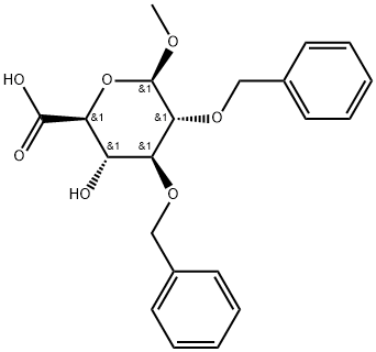 methyl 2,3-bis-O-(phenylmethyl)-β-D-glucopyranosiduronic acid Structure