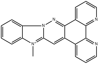 15-methyl-15H-benzimidazo[2',1':6,1]pyridazino[3,4-f][1,10]phenanthrolin-10-ium 구조식 이미지