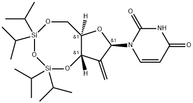 Uridine, 2'-deoxy-2'-methylene-3',5'-O-[1,1,3,3-tetrakis(1-methylethyl)-1,3-disiloxanediyl]- Structure