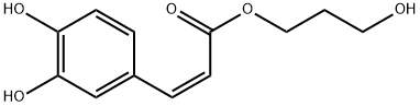 cis-3-(3,4-Dihydroxy-phenyl)-acrylic acid 3-hydroxy-propyl ester Structure