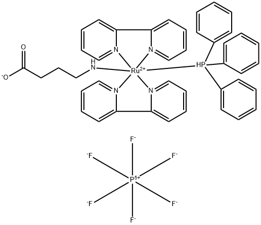 (bis(2,2'-Bipyridine-N,N')triphenylphosphine)-4-aminobutyricacidrutheniumhexafluorophosphatecomplex Structure