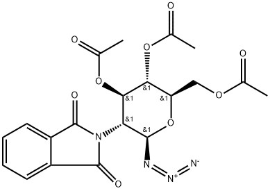 2-Deoxy-2-(1,3-dihydro-1,3-dioxo-2H-isoindol-2-yl)-β-D-glucopyranosyl azide 3,4,6-Triacetate Structure