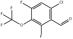 6-Chloro-2,4-difluoro-3-(trifluoromethoxy)benzaldehyde Structure