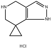 2'',4'',5'',6''-Tetrahydrospiro[cyclopropane-1,7''-pyrazolo[4,3-c]pyridine] hydrochloride Structure