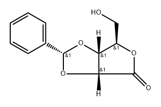 (-)-2,3-O-((R)-Benzyliden)-D-ribonsaeure-γ-lacton Structure