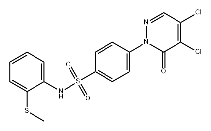 4-(4,5-dichloro-6-oxo-1,6-dihydropyridazin-1-yl)-N- [2-(methylsulfanyl)phenyl]benzene-1-sulfonamide Structure