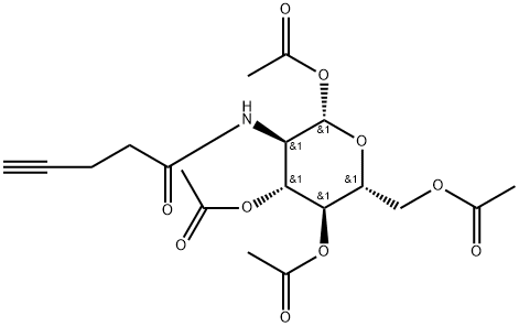 2-deoxy-2-[(1-oxo-4-pentyn-1-yl)amino]-1,3,4,6-Tetraacetate-D-Glucopyranose Structure