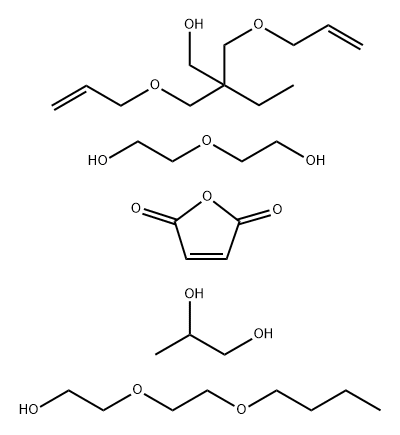 2,5-Furandione, polymer with 2,2-bis[(2-propenyloxy)methyl]-1-butanol, 2,2'-oxybis[ethanol] and 1,2-propanediol, 2-(2-butoxyethoxy)ethyl ester Structure