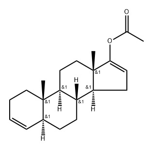 Androsta-3,16-dien-17-ol, acetate, (5α)- (9CI) 구조식 이미지