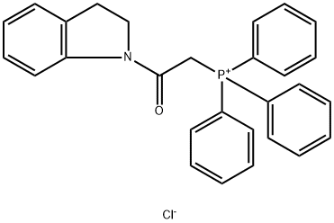 <2-(2,3-Dihydro-1-indolyl)-2-oxoethyl>triphenylphosphoniumchlorid 구조식 이미지