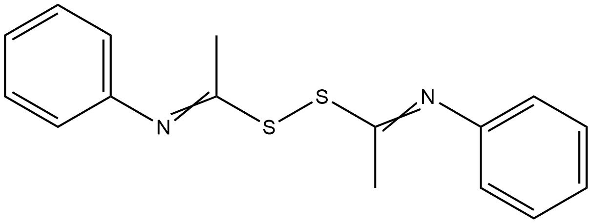 Disulfide, bis[1-(phenylimino)ethyl] (9CI) 구조식 이미지