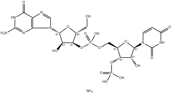 GUANYLYL(3'>5')URIDINE 3'-*MONOPHOSPHATE, AMMONIUM Structure