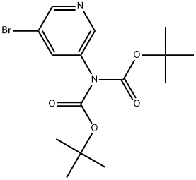 Imidodicarbonic acid, 2-(5-bromo-3-pyridinyl)-, 1,3-bis(1,1-dimethylethyl) ester Structure