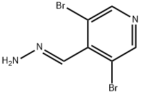 4-Pyridinecarboxaldehyde, 3,5-dibromo-, hydrazone, [C(E)]- Structure