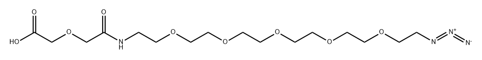 3,9,12,15,18,21-Hexaoxa-6-azatricosanoic acid, 23-azido-5-oxo- Structure