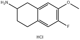 2-Naphthalenamine, 6-fluoro-1,2,3,4-tetrahydro-7-methoxy-, hydrochloride (1:1) Structure