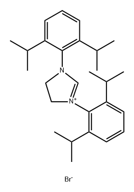 1,3-Bis[2,6-bis(1-methylethyl)phenyl]-4,5-dihydro-1H-imidazolium bromide Structure