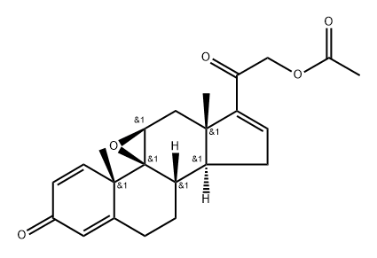 2-[(1S,2S,10S,11S,15S,17S)-2,15-dimethyl-5-oxo-18-oxapentacyclo[8.8.0.0^{1,17}.0^{2,7}.0^{11,15}]octadeca-3,6,13-trien-14-yl]-2-oxoethyl acetate 구조식 이미지