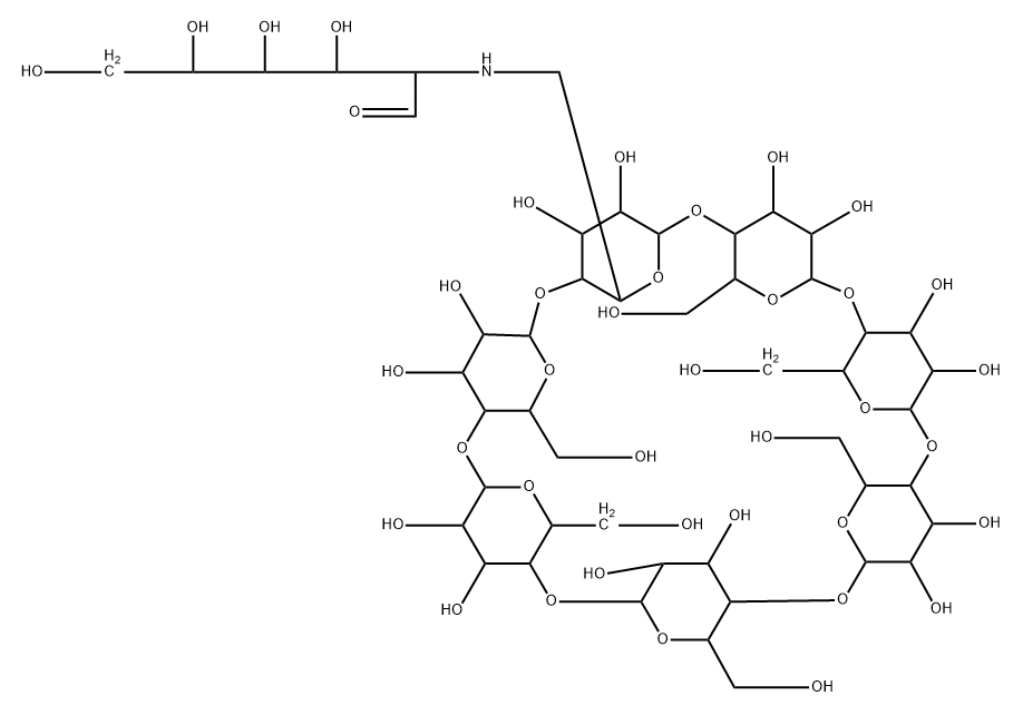 6-(glucosamine)-6-deoxy-β-cyclodextrin 구조식 이미지