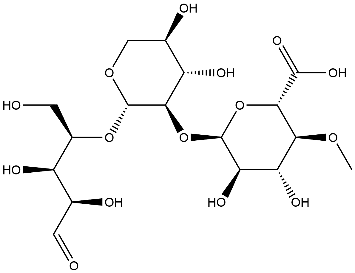 22-(4-O-Methyl-α-D-Glucuronyl)-xylobiose Structure