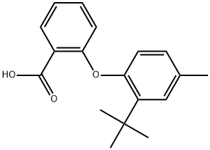 2-[2-(1,1-Dimethylethyl)-4-methylphenoxy]benzoic acid Structure