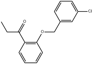 1-[2-[(3-Chlorophenyl)methoxy]phenyl]-1-propanone Structure