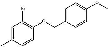 2-Bromo-1-((4-methoxybenzyl)oxy)-4-methylbenzene Structure