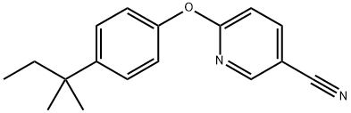 6-[4-(1,1-Dimethylpropyl)phenoxy]-3-pyridinecarbonitrile Structure