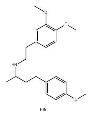 3,4-dimethoxy-N-[3-(4-Methoxyphenyl)-1-methylpropyl]-β-phenylethylamine Hydrobromide Structure