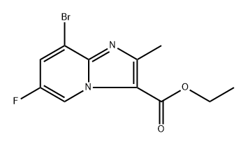 8-BROMO-6-FLUORO-2-METHYL-IMIDAZO[1,2-A]PYRIDINE-3-CARBOXYLIC ACID ETHYL ESTER Structure