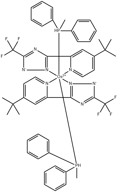 Os(bpftz)2(PPh2Me)2,OsMiuM(II)비스(3-(트리플루오로메틸)-5-( 구조식 이미지
