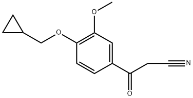 Benzenepropanenitrile, 4-(cyclopropylmethoxy)-3-methoxy-β-oxo- Structure