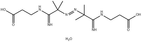 β-Alanine, N,N'-[1,2-diazenediylbis(1-imino-2,2-dimethyl-2,1-ethanediyl)]bis-, hydrate (1:) Structure