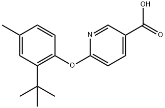 6-[2-(1,1-Dimethylethyl)-4-methylphenoxy]-3-pyridinecarboxylic acid Structure