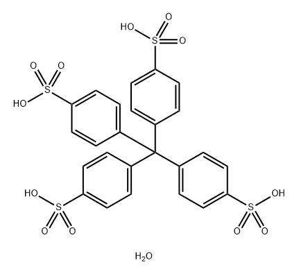 Benzenesulfonic acid, 4,4',4'',4'''-methanetetrayltetrakis-, hydrate (1:12) Structure