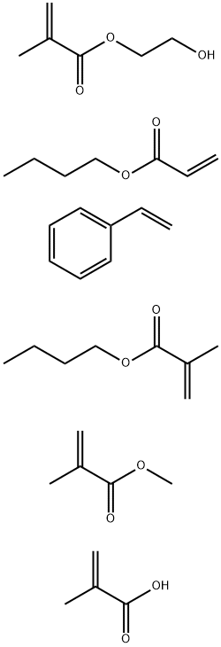 Styrene, n-butyl methacrylate, n-butyl acrylate, methyl methacrylate, 2-hydroxyethyl methacrylate, methacrylic acid copolymer Structure