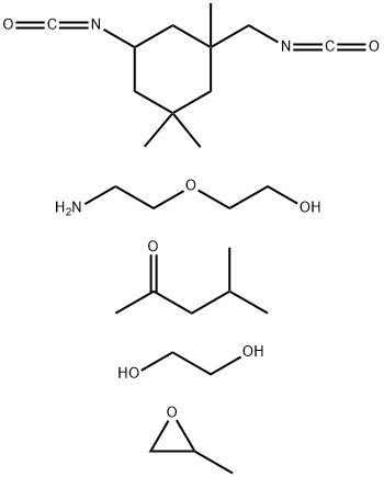 2-펜타논,4-메틸-,2-(2-아미노에톡시)에탄올-에틸렌글리콜-5-이소시아네이토-1-(이소시아네이토메틸)-1,3,3-트리메틸시클로헥산-프로필렌옥사이드중합체와의반응생성물 구조식 이미지