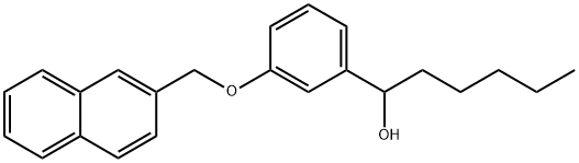 Benzenemethanol, 3-(2-naphthalenylmethoxy)-α-pentyl- 구조식 이미지