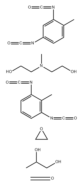 포름알데히드,1,3-디이소시아나토-2-메틸벤젠,2,4-디이소시아나토-1-메틸벤젠,2,2'-(메틸이미노)비스[에탄올],옥시란및1,2-프로판디올중합체 구조식 이미지