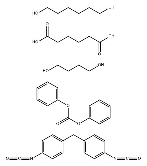 Hexanedioic acid, polymer with 1,4-butanediol, diphenyl carbonate, 1,6-hexanediol and 1,1-methylenebis4-isocyanatobenzene Structure