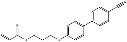 2-Propenoic acid, 3-[(4'-cyano[1,1'-biphenyl]-4-yl)oxy]propyl ester, homopolymer Structure