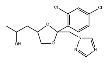 1,3-Dioxolane-4-ethanol, 2-(2,4-dichlorophenyl)-α-methyl-2-(1H-1,2,4-triazol-1-ylmethyl)- Structure