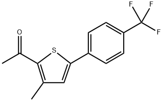 1-[3-Methyl-5-[4-(trifluoromethyl)phenyl]-2-thienyl]ethanone 구조식 이미지